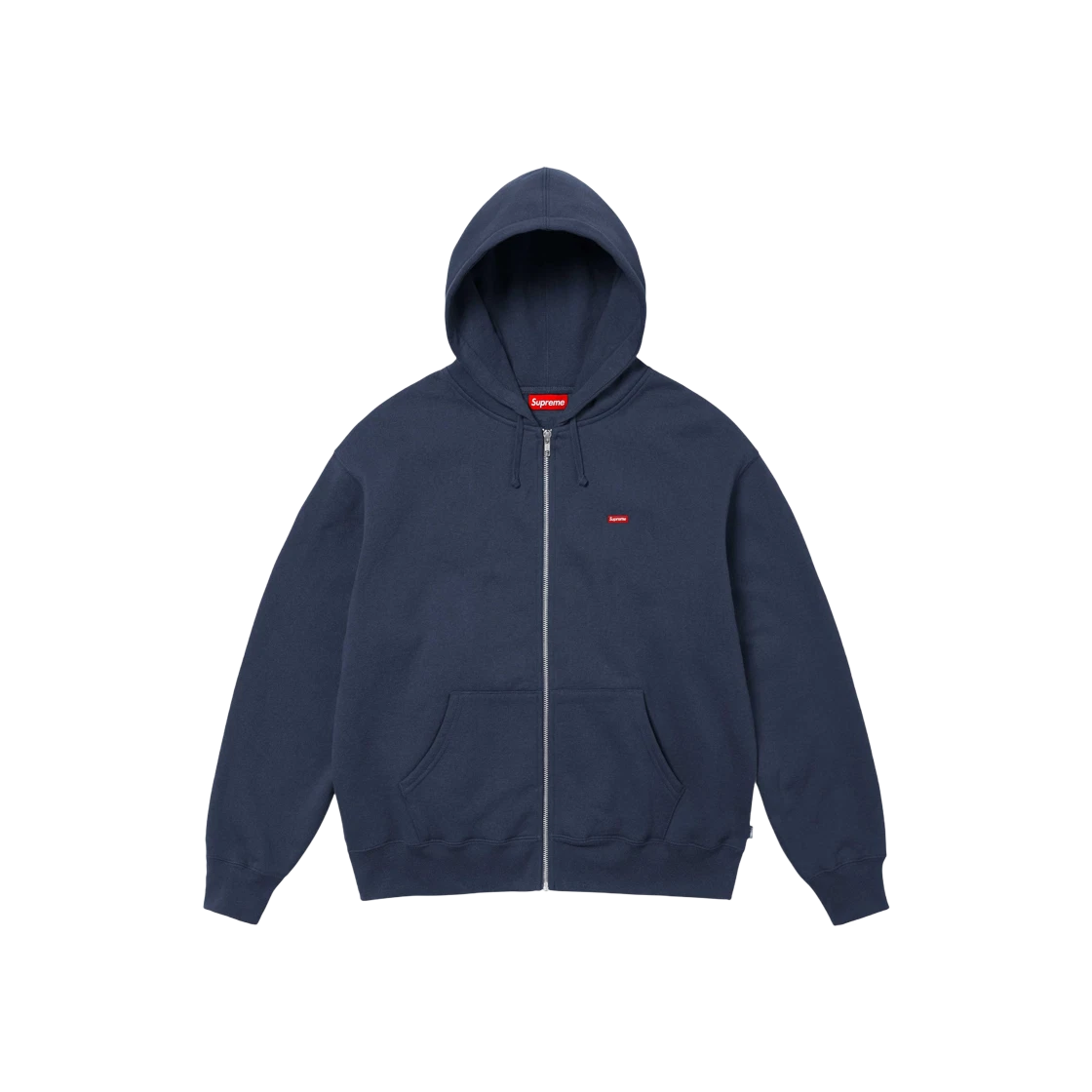 Sweat à capuche zippé Supreme petite boîte bleu marine   24FW