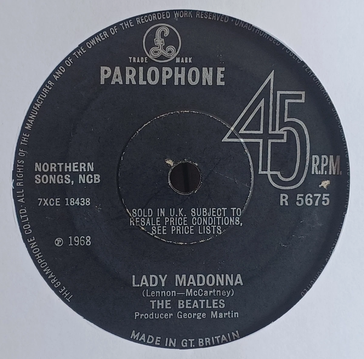 7インチ☆BEATLES☆Lady Madonna UK Parlophone オリジナル