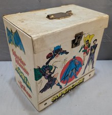 1976 SUPERCASE 45 Record Case DC Comics Super Heroes Batman Superman Cat Girl