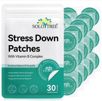 x 2 Stress Down Patches Vitamin B Complex | Relaxation Calm Balance | 30 Patches