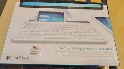 Logitech K480 Bluetooth Multi-Device Keyboard weiß, DE