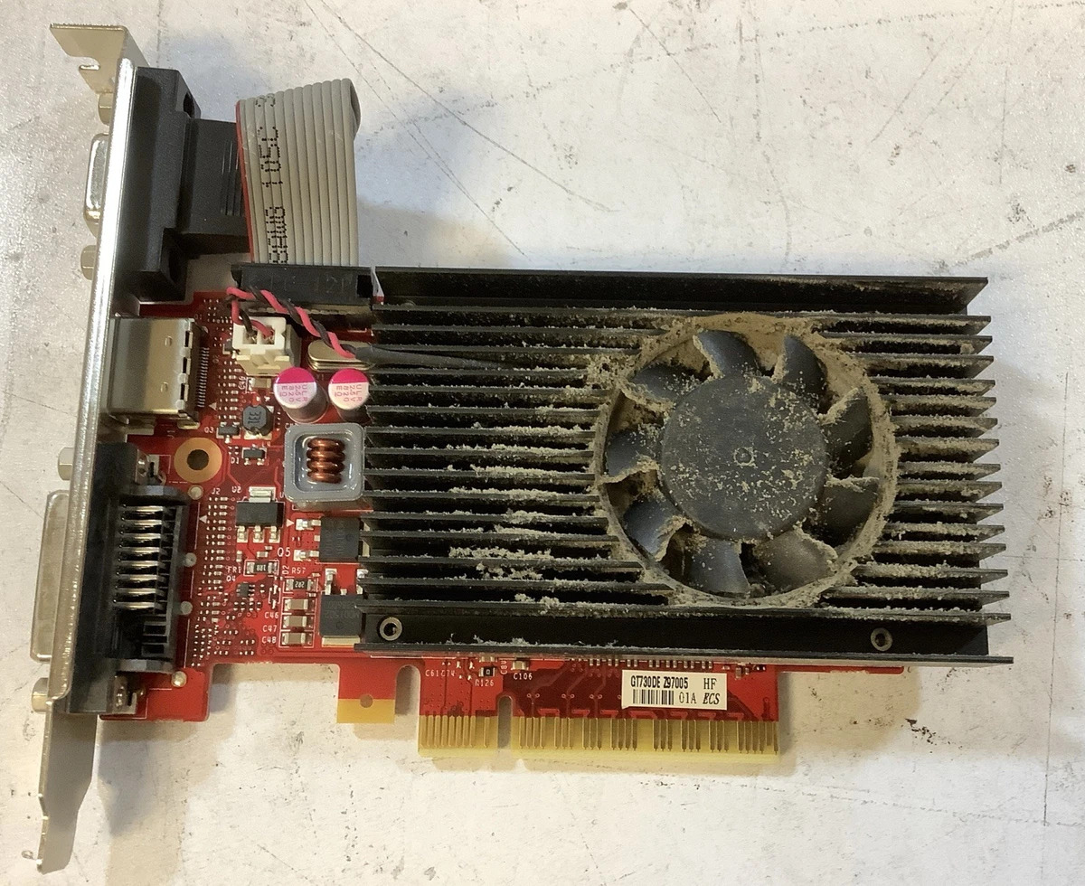 GT730 2G Gaming Grafische Kaart, 2 GB GDDR3 64-bit Discrete Grafische Kaart met Koelventilator, 810 MHz 1300 MHz, PCI Express 2.0 16X, DP DVI HDMI, Ondersteuning voor DirectX11 GT730 2G Gaming Grafische Kaart, 2 GB GDDR3 64-bit Discrete Grafische Kaart met Koelventilator, 810 MHz 1300 MHz, PCI Express 2.0 16X, DP DVI HDMI, Ondersteuning voor DirectX11