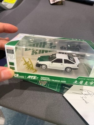 ATS K1 1/64 Toyota AE86 Keiichi Tsuchiya Signed Card & Car Suzhou