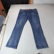 Y2K Seven7 Premium Jeans Mens 38x34 Blue Straight Fit Striaght Stretch Denim