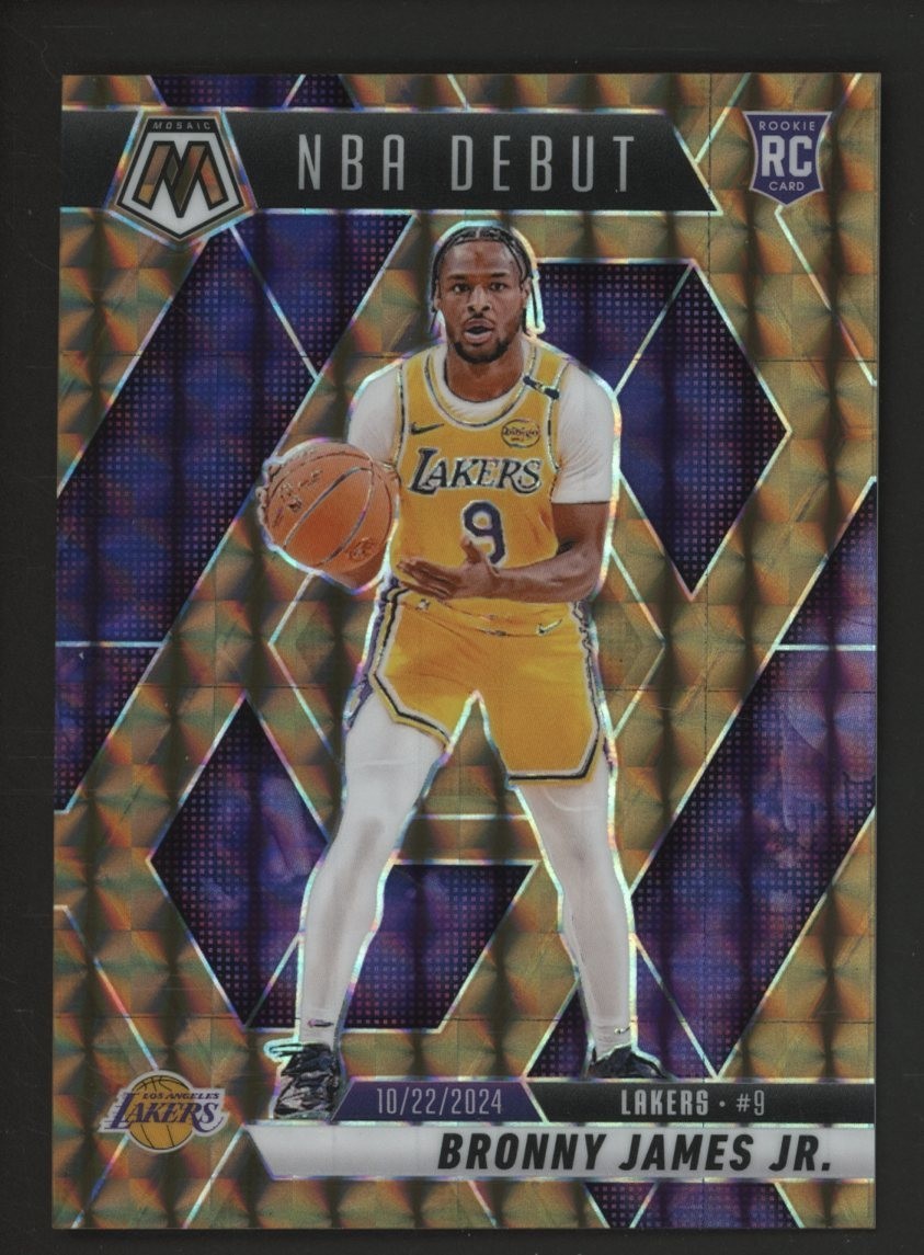 2024-25 Panini Mosaic Bronze Mosaic Prizm #262 Bronny James Jr RC Rookie 57/75