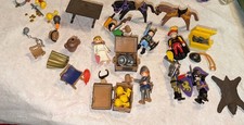 Playmobil Lot Roman Medieval Soldier Princess Gold Coins Horse Bear Rug Chests