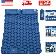 Sleeping Pad - Ultralight Inflatable Sleeping Mat with Built-in Foot Pump, Du...