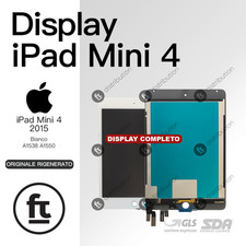 APPLE DISPLAY COMPLETO IPAD MINI  4 (2015) BIANCO ORIGINALE RIGENERATO TOUCH LCD