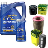 Inspektionspaket 6L Mannol Defender 10W-40 FüR Alfa Romeo 156 Sportwagon 2.4