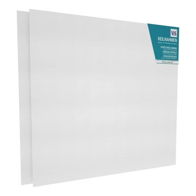 VBS 2er-Pack Keilrahmen 50x50cm Leinwand Rahmen Maluntergrund Acrylmalerei