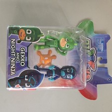 Just Play PJ Masks Gekko and Night Ninja 3" Juego de Figuras de Vinilo Nuevo