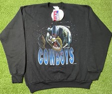 Vintage Dallas Cowboys Taz Sweatshirt Looney Tunes Mens Medium NEW RARE
