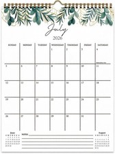 Wall Calendar -2027, Jul -Dec 2027, Monthly planner,13"x10"