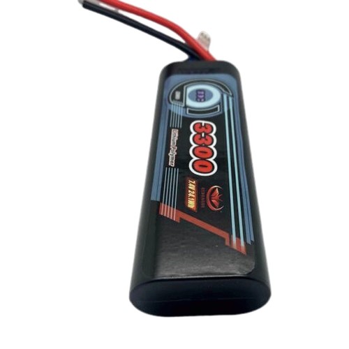 Rechargeable Battery 7.4V 3300mAh Li-Po Pack Vapextech Rounded Hard case Tamiya - photo 3