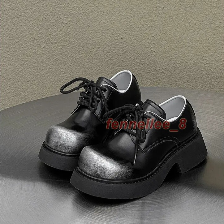 SAOLA Scarpe derby stringate uomo retrò western abito formale suola spessa plateau tacco tg