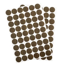 2 Sheets 108Pcs Screw Hole Stickers 21mm Dark Brown Self-Adhesive Sticker