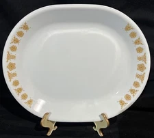 VINTAGE 12" CORELLE LIVINGWARE GOLD BUTTERFLY OVAL SERVING PLATTER CORNING US