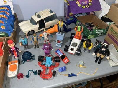 Vintage 1980s Ghostbusters Action Figures and vehicles lot. 