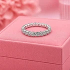 3 MM Lab Grown CVD Diamond Ring 925 Sterling Silver Full Eternity Band SEE VIDEO