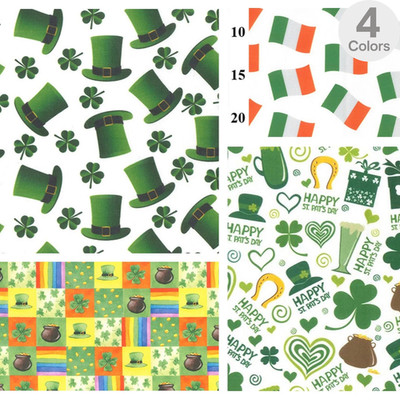St Patricks Day Irish Shamrock 112 cm breit Digitaldruck Premium Baumwollstoff