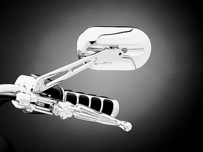 #ad Kuryakyn Magnum Plus Mirror Large Head Long Stem Motorcycle Street Bike 1412 $80.99