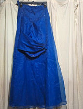 MoriLee Blue 2-Piece Formal Dress Set Size 6 Embellished Corset Top Tulle Skirt