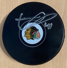 Isaak Phillips Signed Blackhawks Puck 2023-2024 (Case Option in Desc)