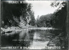 1900s Photo Sugar River NY Below the Falls Henry M Beach 5x7 Contact Print