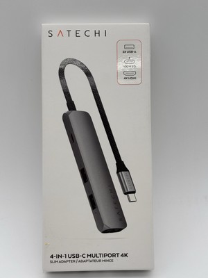 Satechi 4-IN-1 USB-C SlimMultiport with 4K - SpaceGray,NEW