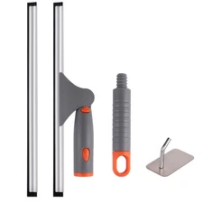 Shower Squeegee for Glass Doors All-Purpose Anti-Slip Window with 2 Blades