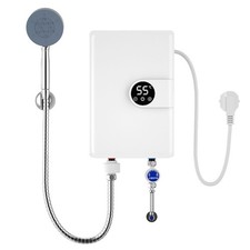 Electric Water Heater 5500W Wall Mounted with LCD Display for Quick Hot Water