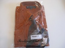 Fortino Landi Dress Shirt Tie Handkerchief - 17-17 1/2 --- 36-37 - XL Long New