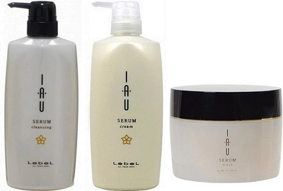 Lebel iau Hair Set: Serum Cleansing 600mL Shampoo 600mL CreamTreatment Mask 170g