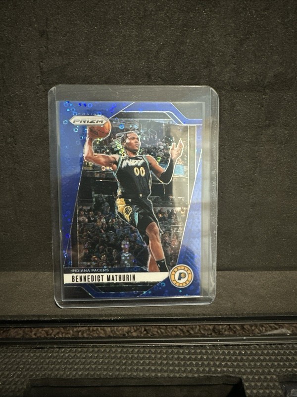 2024-25 Panini Prizm Fast Break Blue Disco Prizm /150 Bennedict Mathurin #40