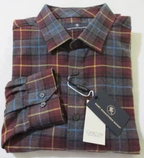 HART SCHAFFNER MARX Canclini Flannel Long Sleeve Shirt sz XL New With Tags