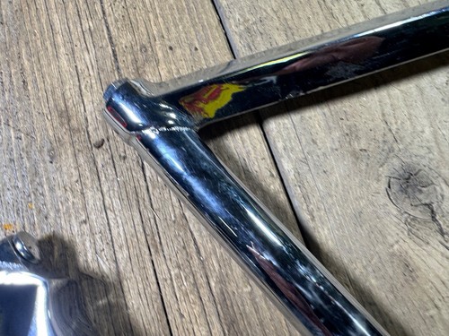 Bicicleta de carreras de carburo Major Taylor ajustable cromada vástago de pista de colección años 40 - Imagen 23 de 23