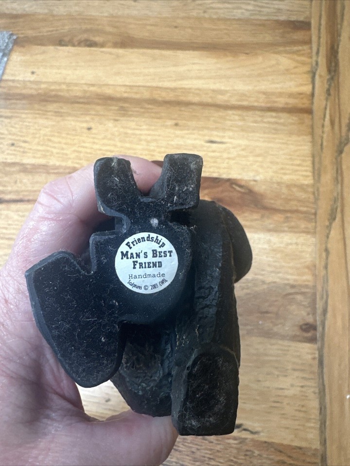 Art Deco look Man and his dog statue eBay