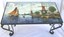 delft polychrome dutch harbor city art tile wrought iron table windmill sailboat