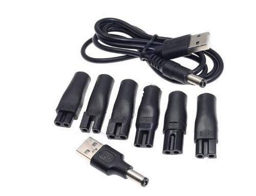 Universal USB charging cable & Tips set for some shavers / trimmers ...