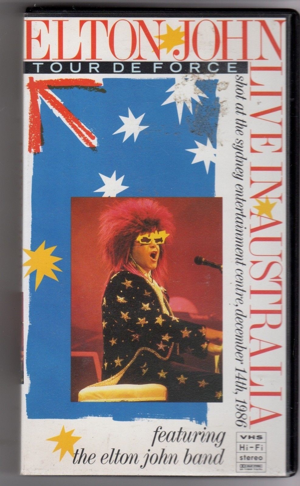 (GW412) Elton John Live In Australia - 1986 VHS Cassette