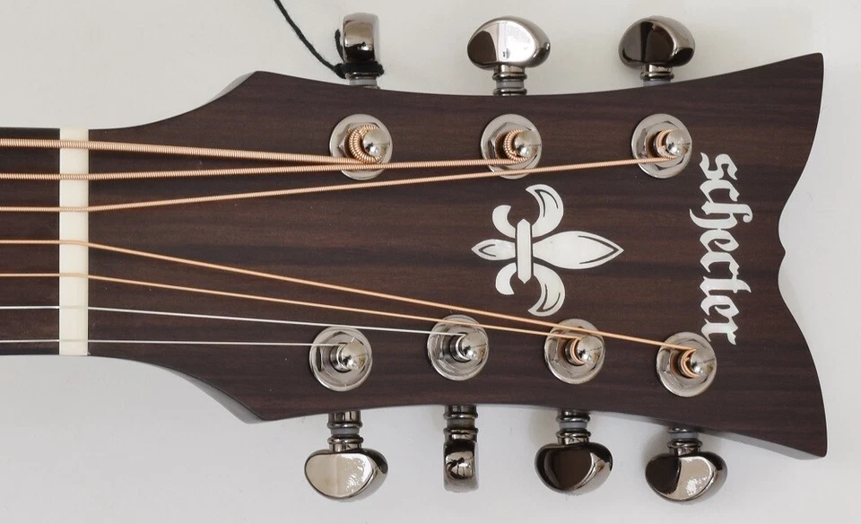 Schecter Orleans Stage-7 弦原声吉他 See Thru 黑色缎面 — 第 4/4 张图片