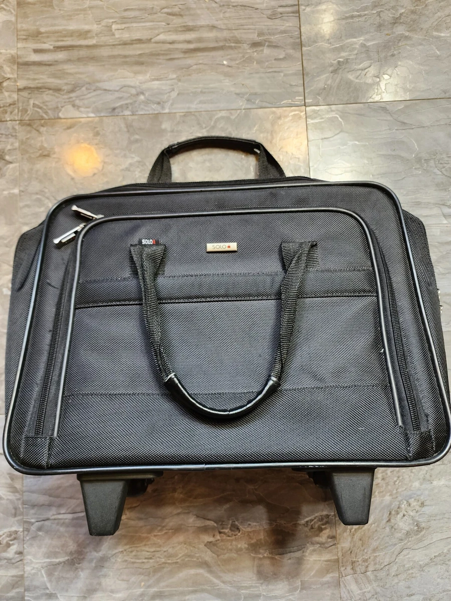 Solo Roller Computer Bag Black Work Filing Laptop Travel Bag