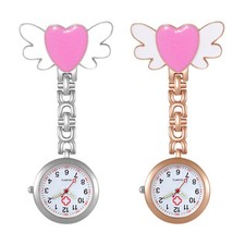 FOB Cartoon Clip-on Quartz Watch Lapel Hanging Analog Watch for Nurse Doctor