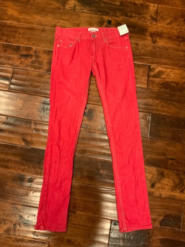 Isabel Marant Etoile Red Crinkle Denim 