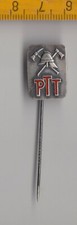 Vintage Emaille PTT Postal Company Pin Anstecker Postbote Feuerwehr