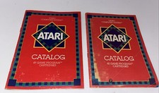 2 Atari 1981 Red Video Computer System Catalog 45  49 Game Program Cartridges