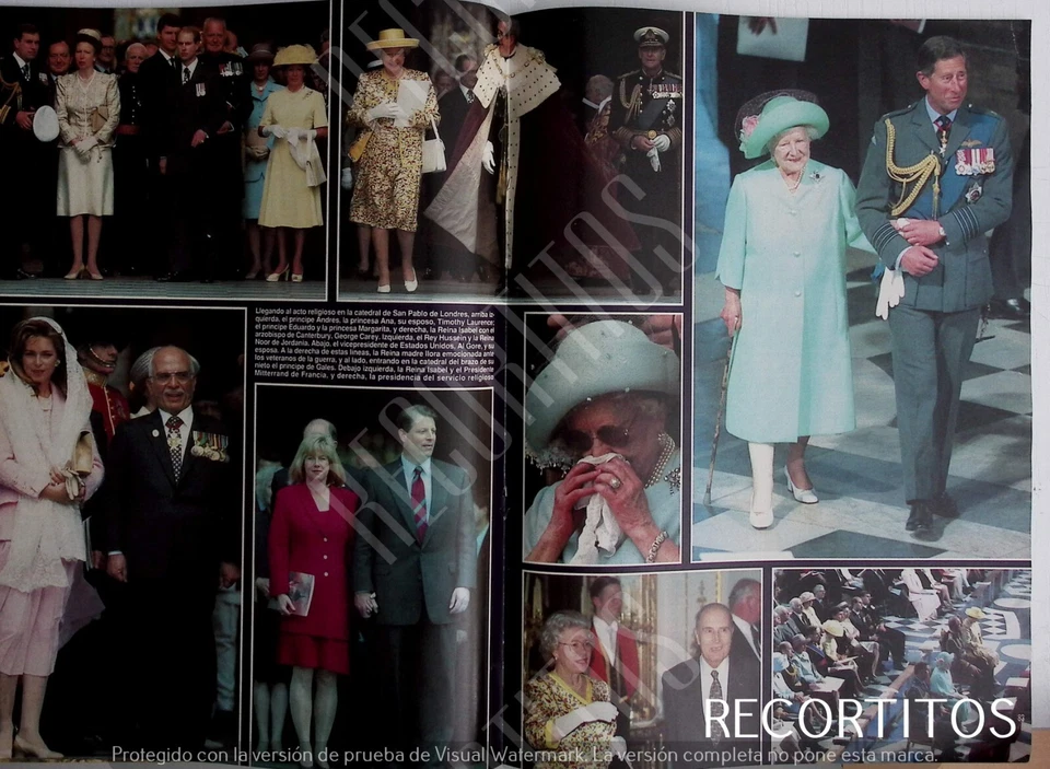 clips h 2649 isabel ii lady di diana de glaes elizabeth noor de jordan carlos - Imagem 4 de 4