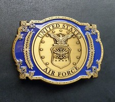 US AIR FORCE USAF ENAMEL METAL BELT BUCKLE 3.2 INCHES