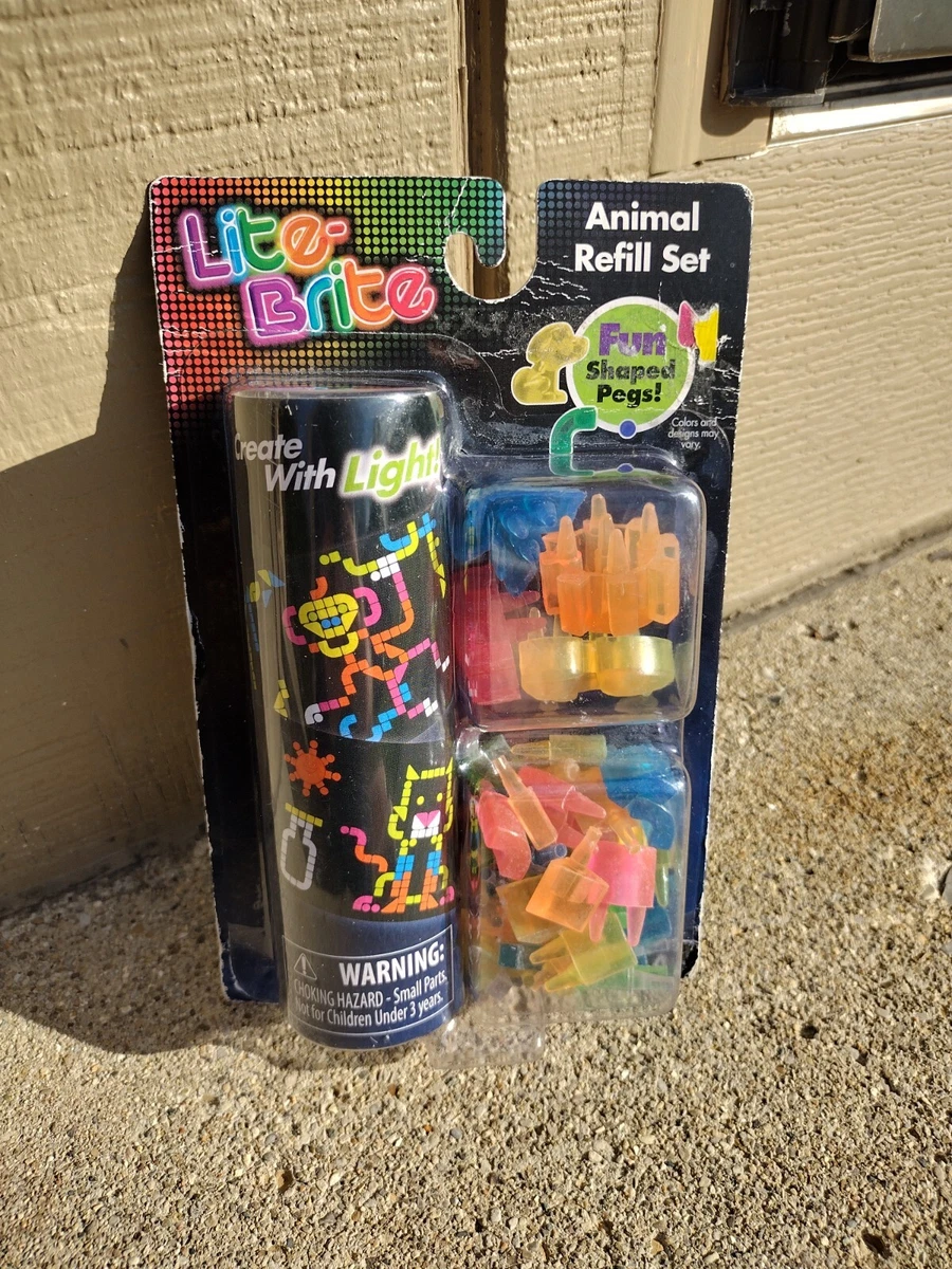 Lite Brite Animal Refill Set New Sealed Fun Shaped Pegs Fast Ship