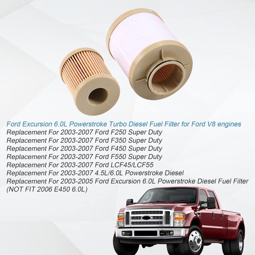 03-07 Ford Serie F 6.0L Powerstroke Turbo Diesel Especificación OE Filtro de Combustible Nuevo FD4616 - Imagen 4 de 10